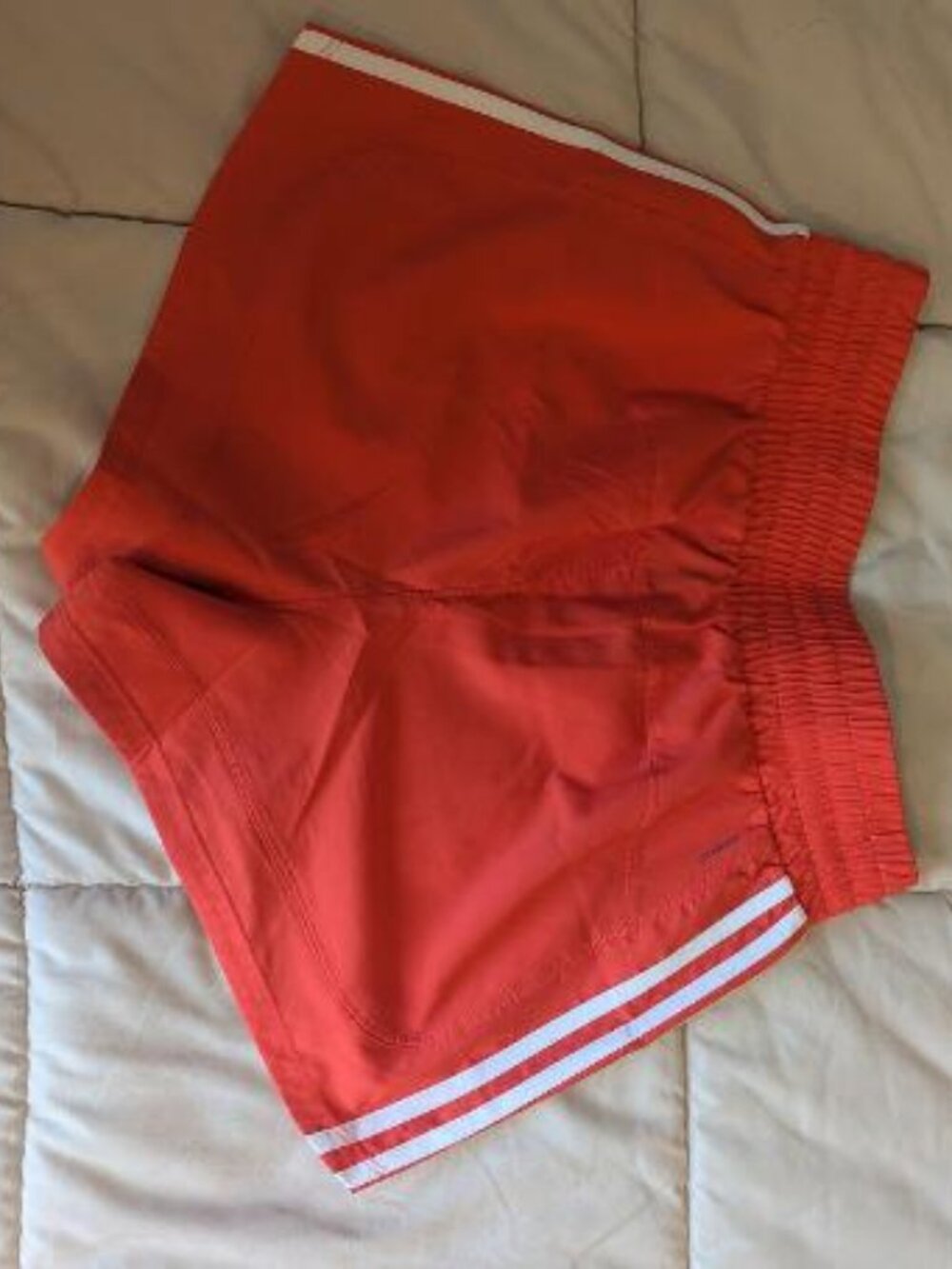 Adidas Running Shorts red white stripes size S